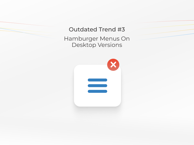 Hamburger menus on desktop