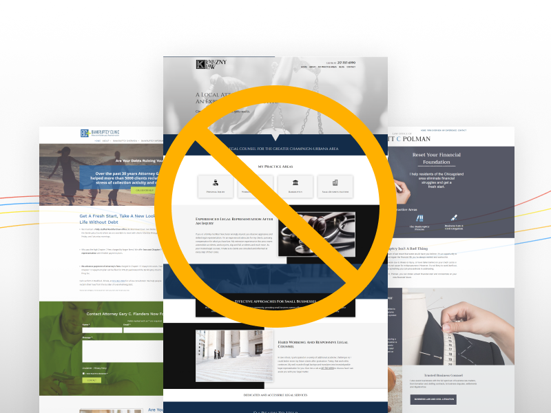Avoid templated web designs for lawyers