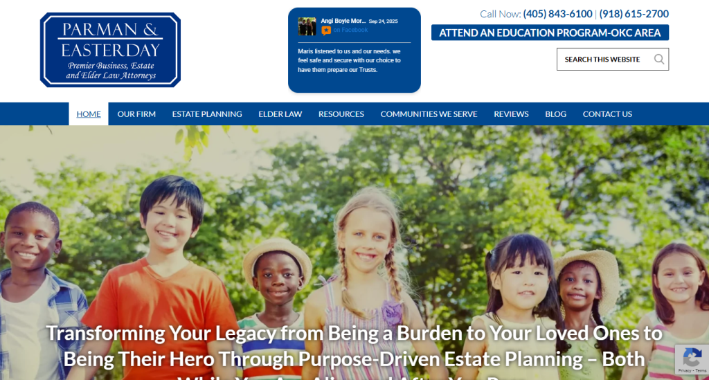 Parman & Easterday Best Estate Planning Website